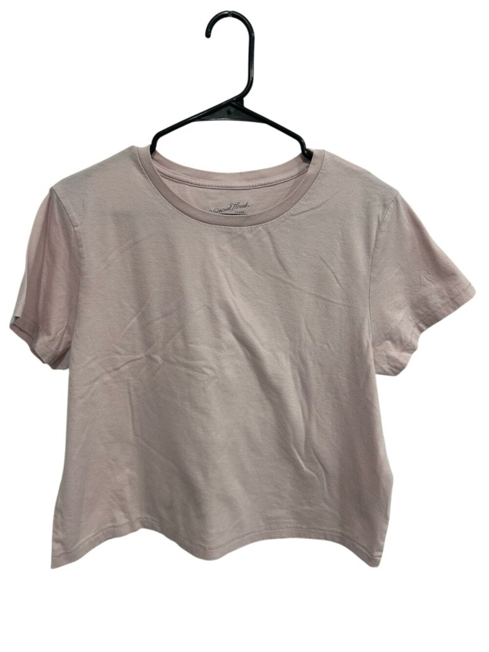 Universal Thread XL Warm Mauve Cotton Cropped T-Shirt Minimalist Clean Girl NWT